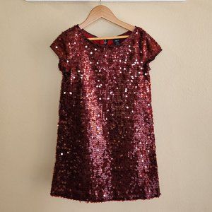 Dark Red Sequins Dress - GAP Size S (6/7)